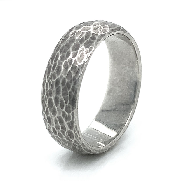 Sterling Silver Hammered Band - "Santiam"