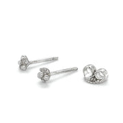 Polished Silver 7 Dot Studs