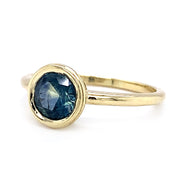 Montana Sapphire & Yellow Gold Engagement Ring - "Cosmos"