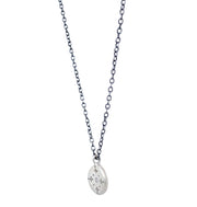 Diamond & Sterling Silver Necklace - "New Moon"