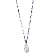 Diamond & Sterling Silver Necklace - "New Moon"