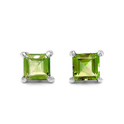 Sterling Silver & Peridot Studs- "Green Machine"