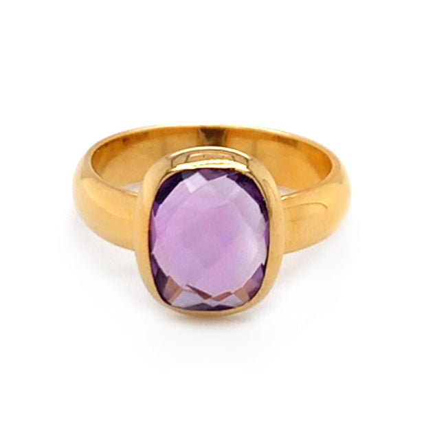 Gold Vermeil & Amethyst Ring - "Wisteria"