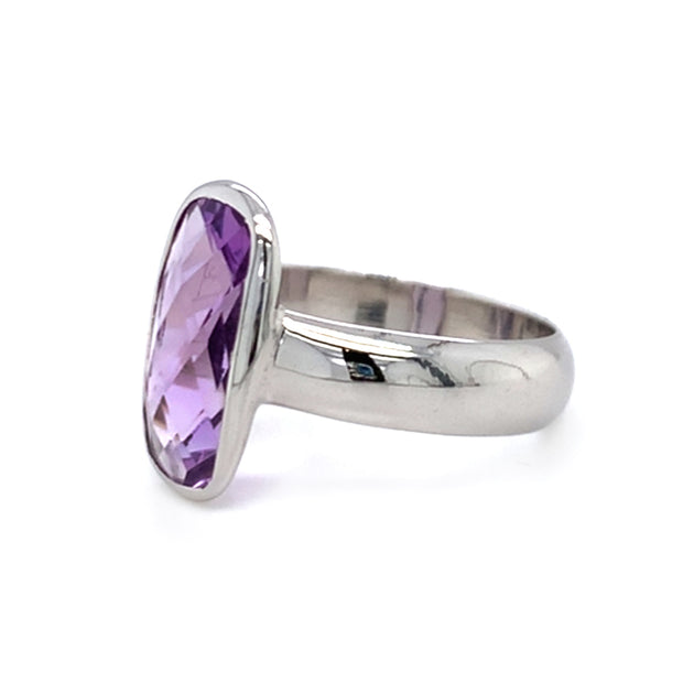 Sterling Silver & Amethyst Ring - "Thistle"