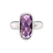 Sterling Silver & Amethyst Ring - "Thistle"