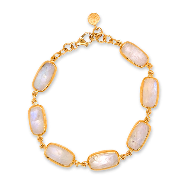 Gold Vermeil and Moonstone Bracelet - "Clara"