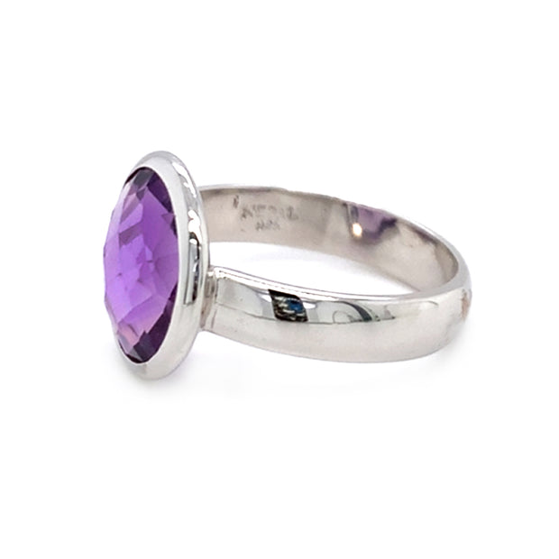 Sterling Silver & Amethyst Ring - "Gumdrop"