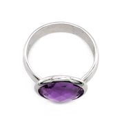 Sterling Silver & Amethyst Ring - "Gumdrop"