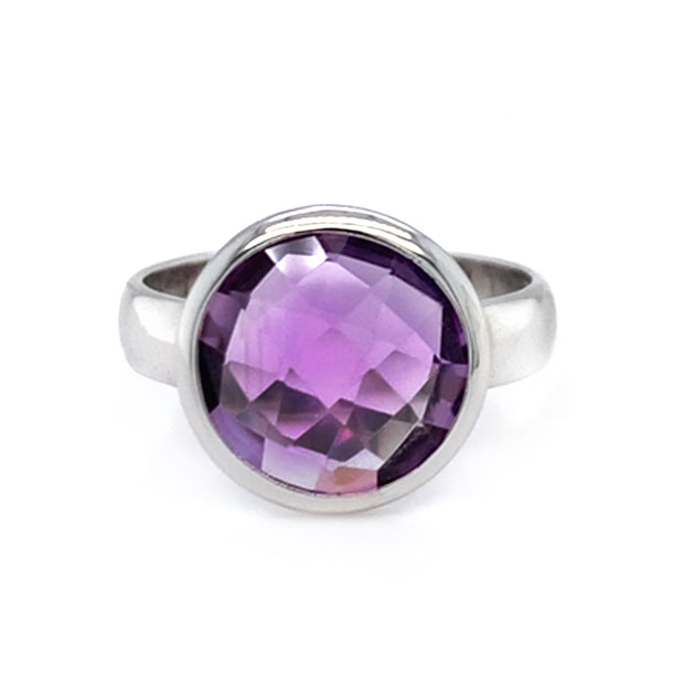 Sterling Silver & Amethyst Ring - "Gumdrop"