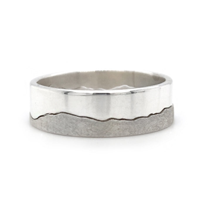 Sterling Silver Interlocking Ring - "Bridger Mountains"