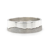 Sterling Silver Interlocking Ring - "Bridger Mountains"