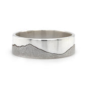 Sterling Silver Interlocking Ring - "Bridger Mountains"