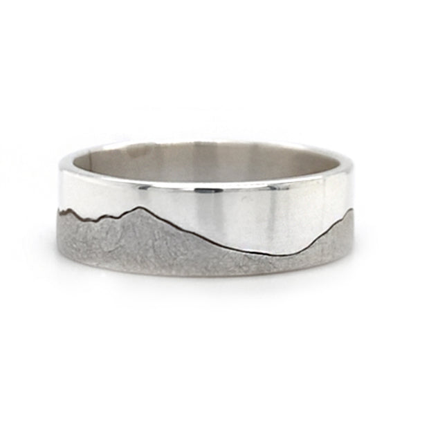 Sterling Silver Interlocking Ring - "Bridger Mountains"