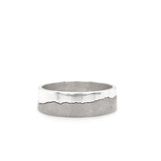 Sterling Silver Interlocking Ring - "Crazy Mountains"