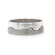 6mm Sterling Silver Interlocking Ring - "Madison River"