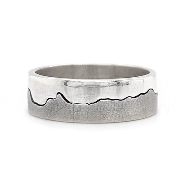 6mm Sterling Silver Interlocking Ring - "Madison River"