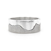 8mm Sterling Silver Interlocking Ring - "Madison River"