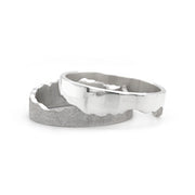 8mm Sterling Silver Interlocking Ring - "Madison River"