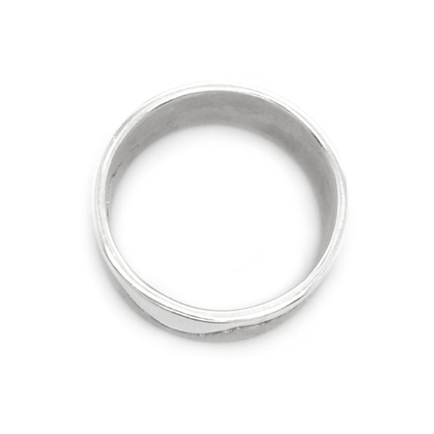 8mm Sterling Silver Interlocking Ring - "Madison River"