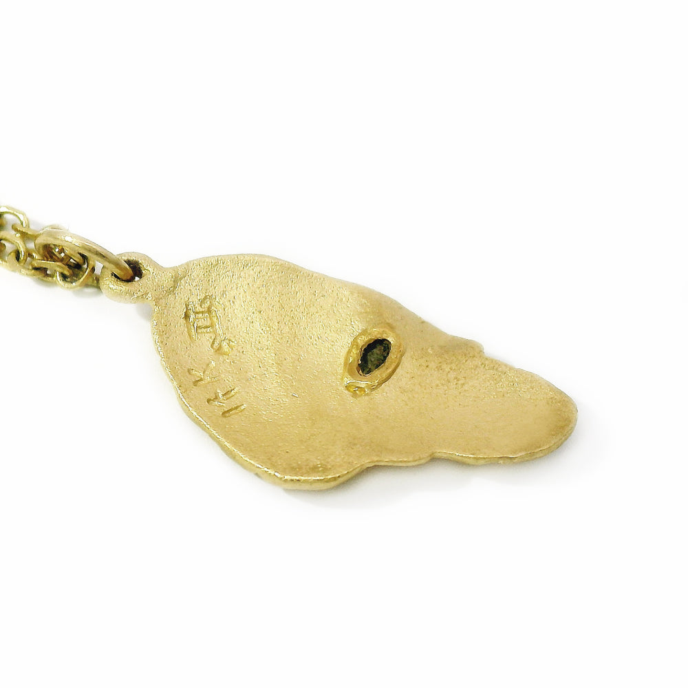 Salt & Pepper Marquise Diamond Pendant - "Goddess Face Fragment"