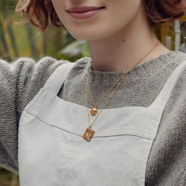 Sterling Silver Necklace - "Sweetpea Seed Packet"