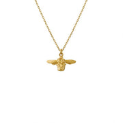 18K Yellow Gold Necklace - "Teeny Tiny Bumblebee"