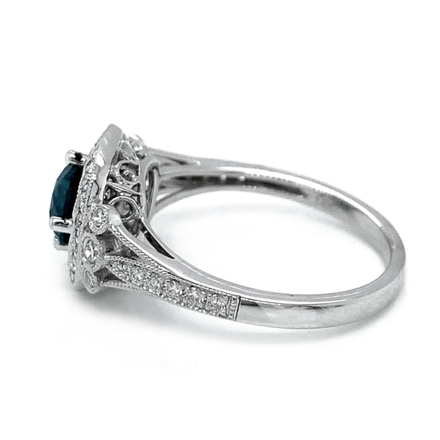 Montana Sapphire & Diamond Ring-"Delilah"