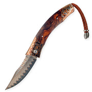 Damascus Steel & Desert Ironwood Knife- "Saw Tooth"