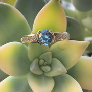 Montana Sapphire & Diamond Engagement Ring - "Wind and Waves"