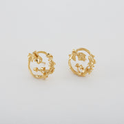 Gold Vermeil Stud Earrings - "Woodland Loop"