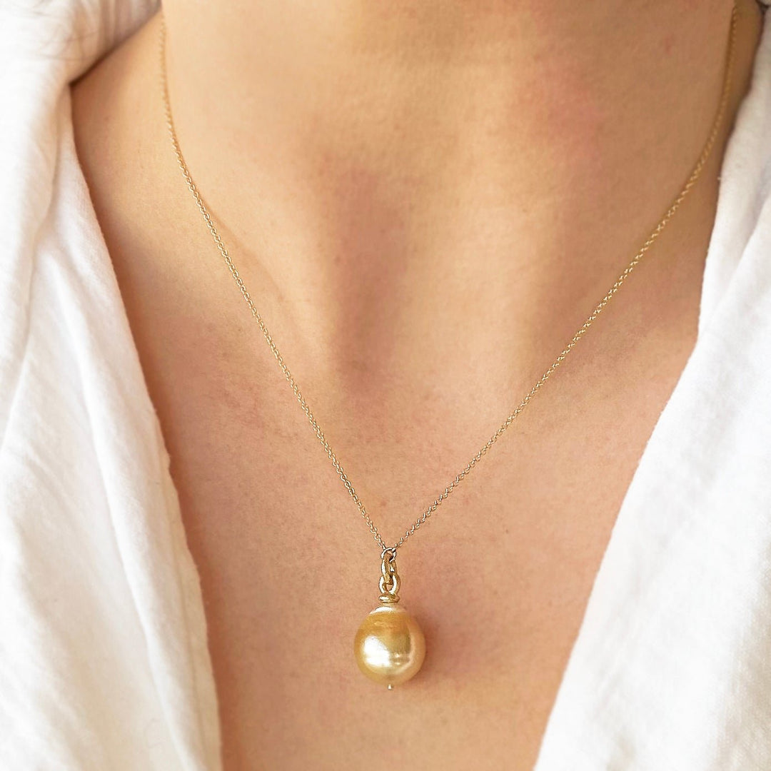 South Sea Pearl Gold Necklace - "Cordeila"