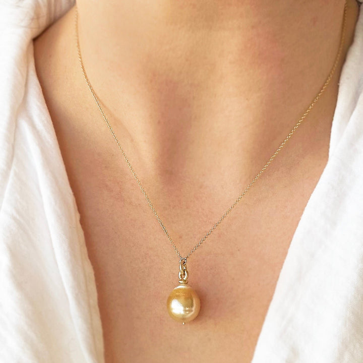 South Sea Pearl Gold Necklace - "Cordeila"