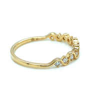 Yellow Gold Diamond Ring - "Curves & Sparkle"