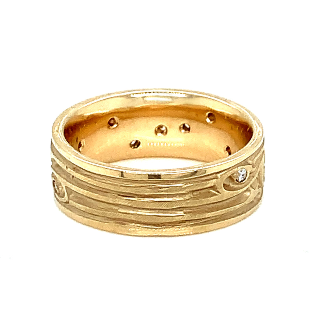 Yellow Gold & Diamond Ring - "Garden Gate"