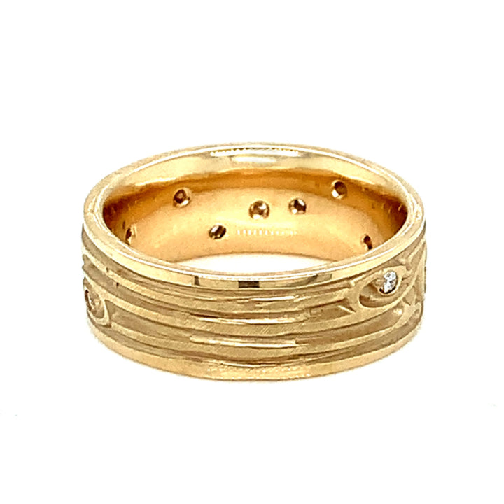 Yellow Gold & Diamond Ring - "Garden Gate"