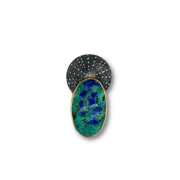 One-Of-A-Kind Azurite-Malachite Pendant - "Antigua Adventures"