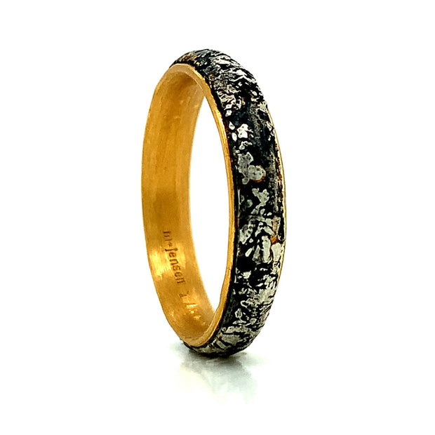 Sterling Silver & 22 Karat Yellow Gold Band- "Vetus"