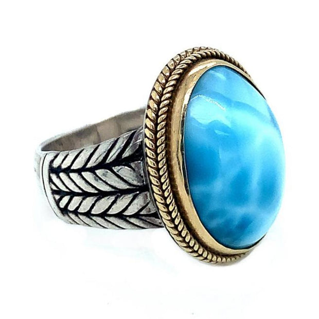 Cabochon Larimar Ring