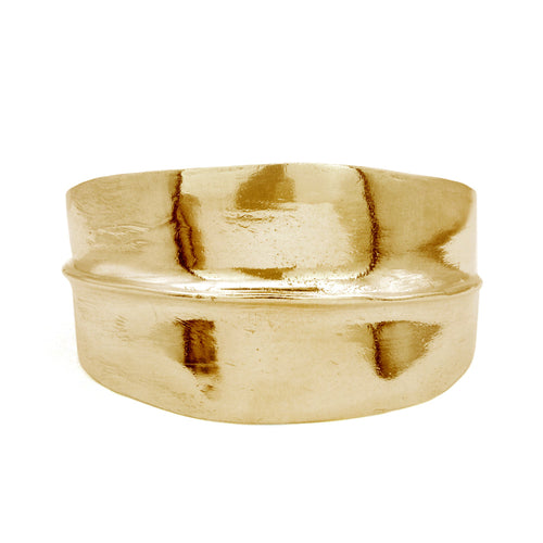 Bronze Cuff Bracelet - "Wide Ridge"