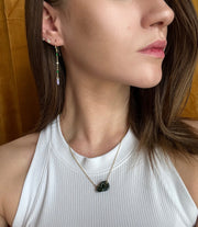 Burmese Jadeite & Freshwater Pearl Drop Earrings