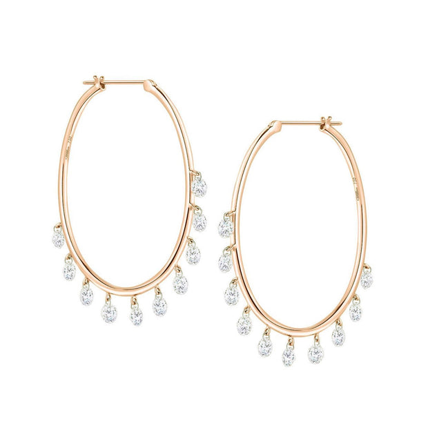 Gold and Platinum Diamond Hoops- "Jazz Hoops"