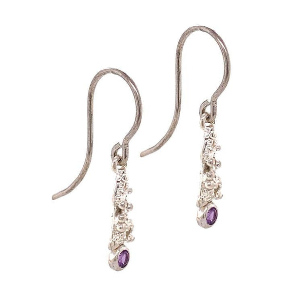 Amethyst Elemental Drop Earrings