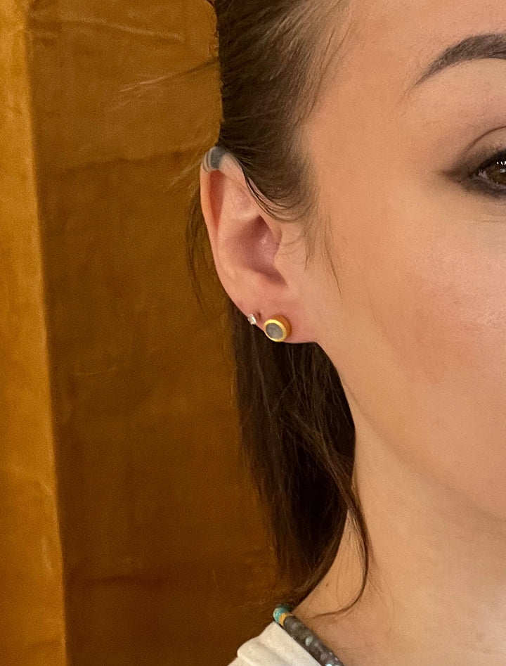 Gold Vermeil & Labradorite Stud Earrings