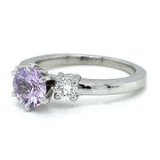 Montana Sapphire & Diamond Platinum Ring - "Dolce Lilac"