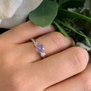 Montana Sapphire & Diamond Platinum Ring - "Dolce Lilac"