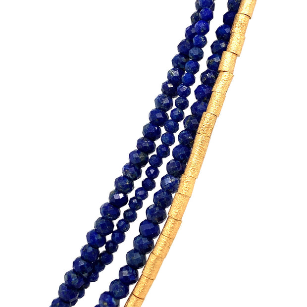 Gold Vermeil and Lapis Lazuli Necklace - "Titania's Dreams"