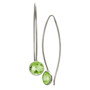 Portuguese Cut Peridot Drop Earrings - "Comet"