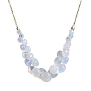 Caviar Rainbow Moonstone Scoop Necklace