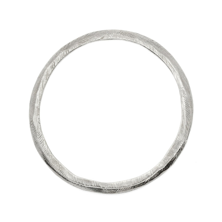 Sterling Silver Carved Bangle - "Reyes"