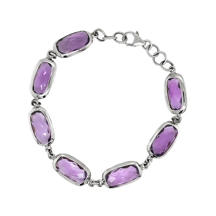 Sterling Silver & Amethyst Bracelet - "Harmony"